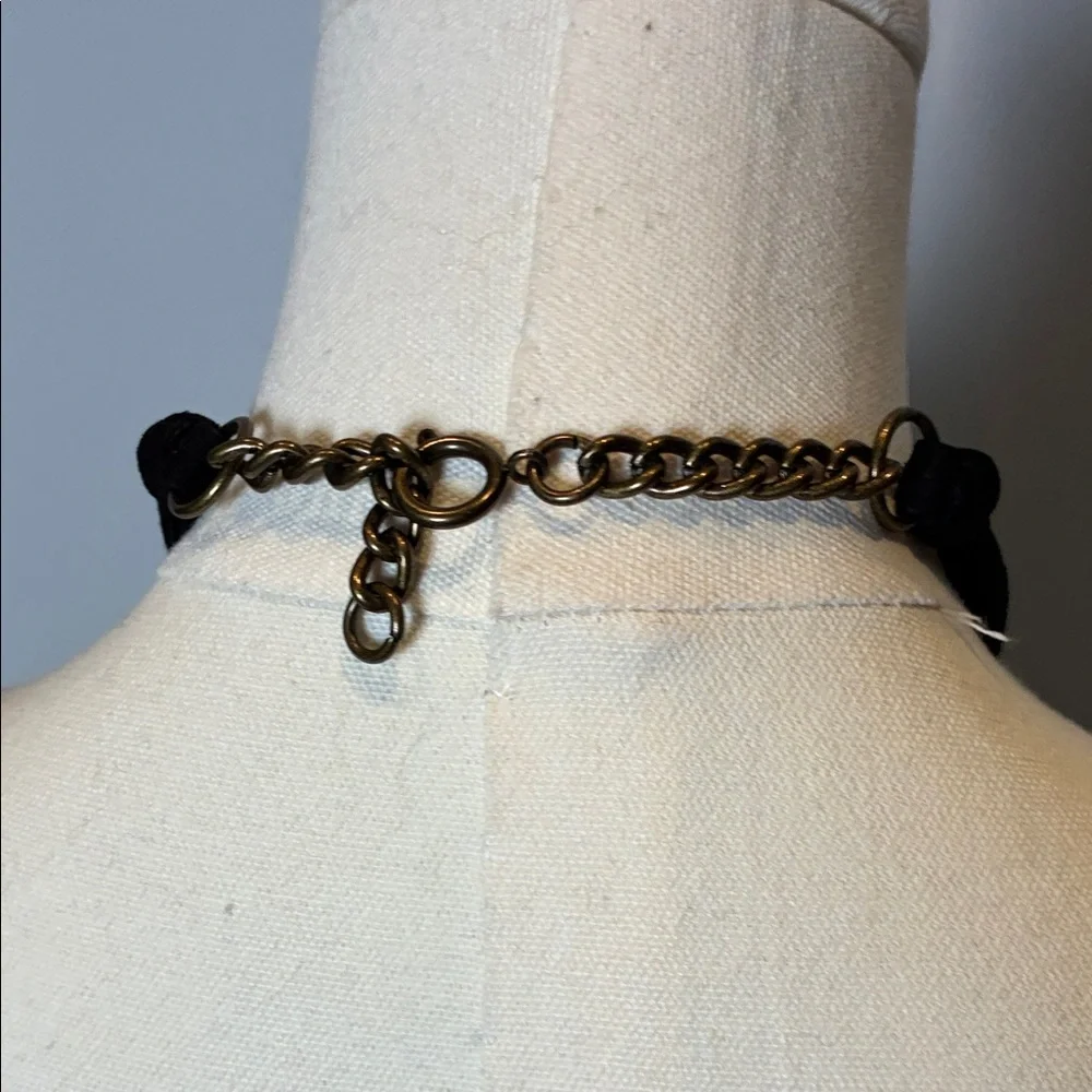 Black Fringe Statement Necklace - Picture 4 of 5